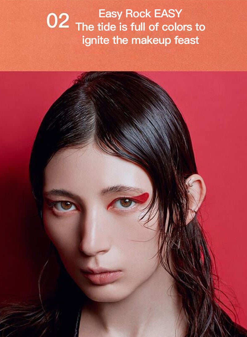 REC Player Multi-control Eye Shadow Plate Eye Shadow Pearl Waterproof Sequins Earth Color 8.8g - Image 4