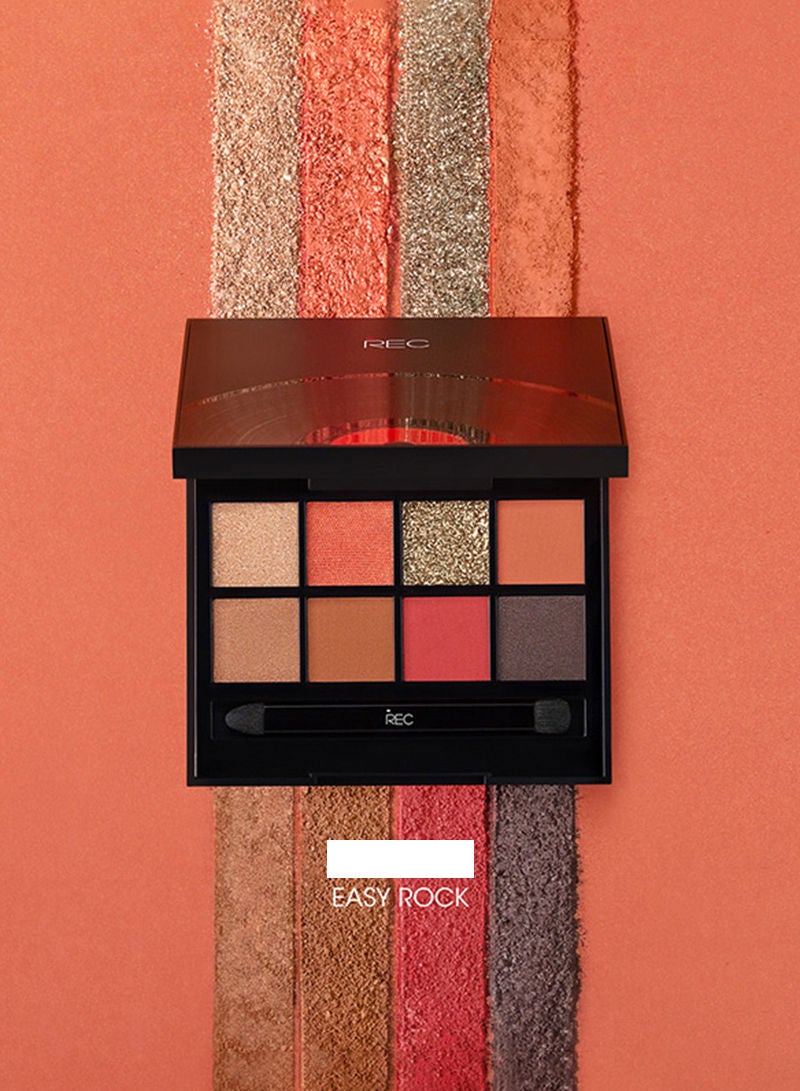 REC Player Multi-control Eye Shadow Plate Eye Shadow Pearl Waterproof Sequins Earth Color 8.8g - Image 2