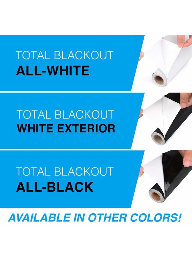 Window Whirl Total Blackout Window Film: 100% Light Blocking Film with White Sides - Heat Resistant, Room Darkening, Static Cling Film for Privacy & Day Sleep - No Residue, Stops UV, Easy Removal (17.5 x 160 in.) - Image 3