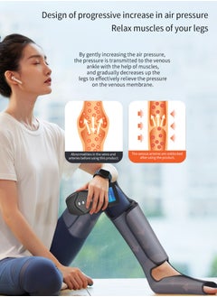 Mijioceon Leg CompressiLeg Massager for Blood Circulation and Relaxation Foot and Leg Massage with Portable Controller, Compression Boots for Foot Pain Relief - 6 Intensity Levels and 2 Modes, Gifts for Men Women Mom and Dadon Massager  - Image 2