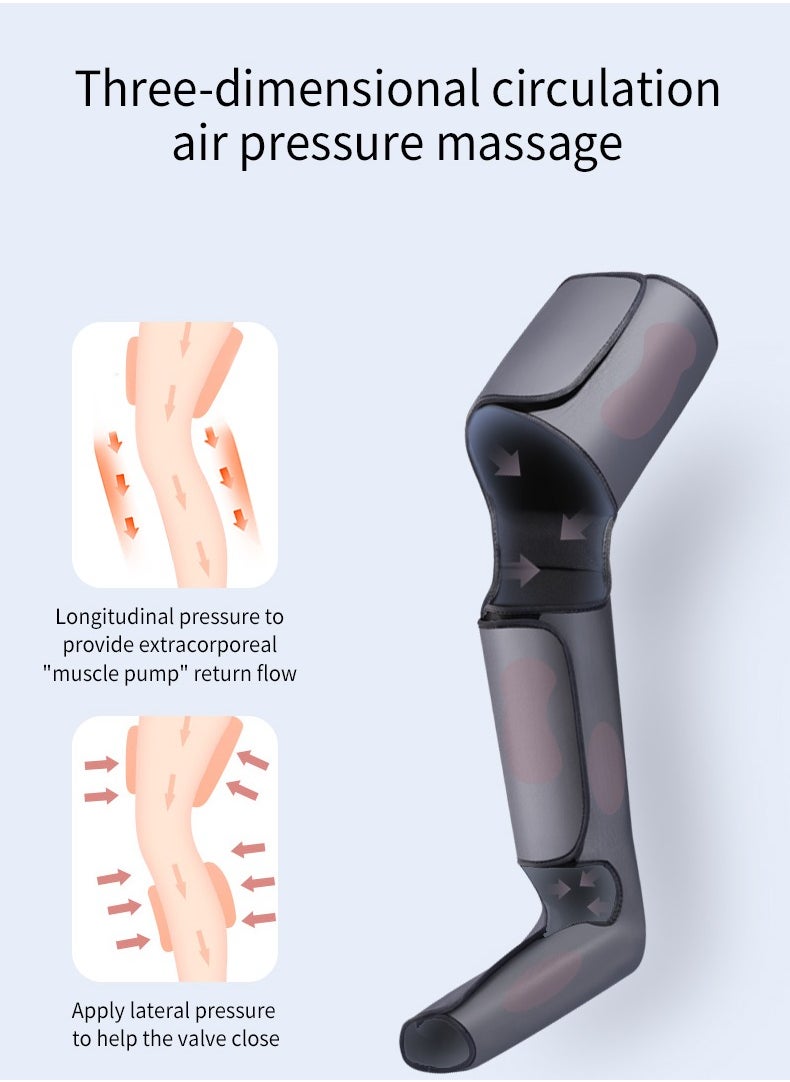 Mijioceon - Leg CompressiLeg Massager for Blood Circulation and Relaxation Foot and Leg Massage with Portable Controller, Compression Boots for Foot Pain Relief - 6 Intensity Levels and 2 Modes, Gifts for Men Women Mom and Dadon Massager - Image 1