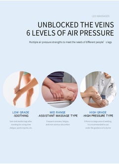 Mijioceon Leg CompressiLeg Massager for Blood Circulation and Relaxation Foot and Leg Massage with Portable Controller, Compression Boots for Foot Pain Relief - 6 Intensity Levels and 2 Modes, Gifts for Men Women Mom and Dadon Massager  - Image 3
