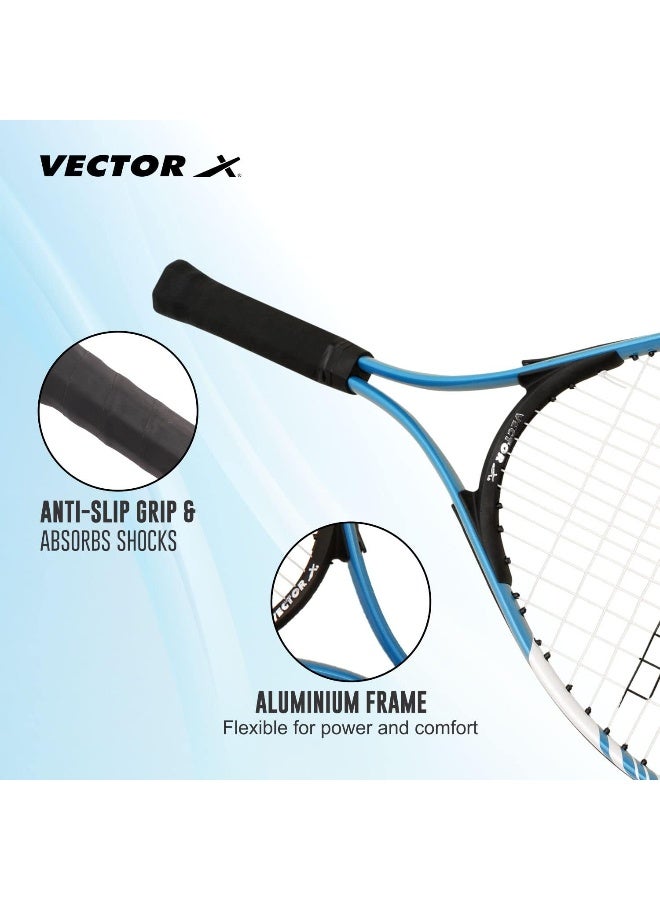 Vector X VXT 520 Tennis Racquet – 25 Inches, Full Cover, Pre-Strung, Lightweight and Durable for Training & Match Play - Image 4