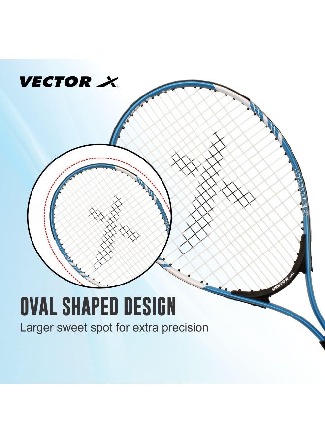 Vector X VXT 520 Tennis Racquet – 25 Inches, Full Cover, Pre-Strung, Lightweight and Durable for Training & Match Play - Image 3