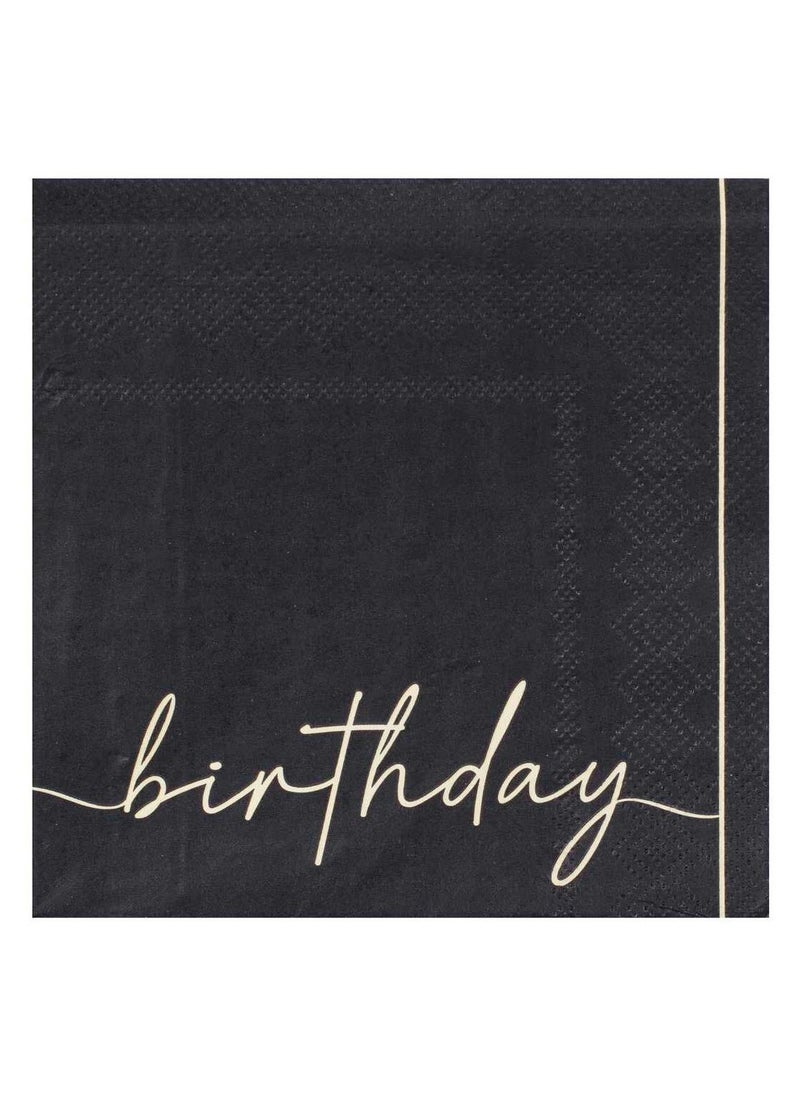 Ginger Ray Cocktail Napkin - Birthday - Black and Nude - Image 4