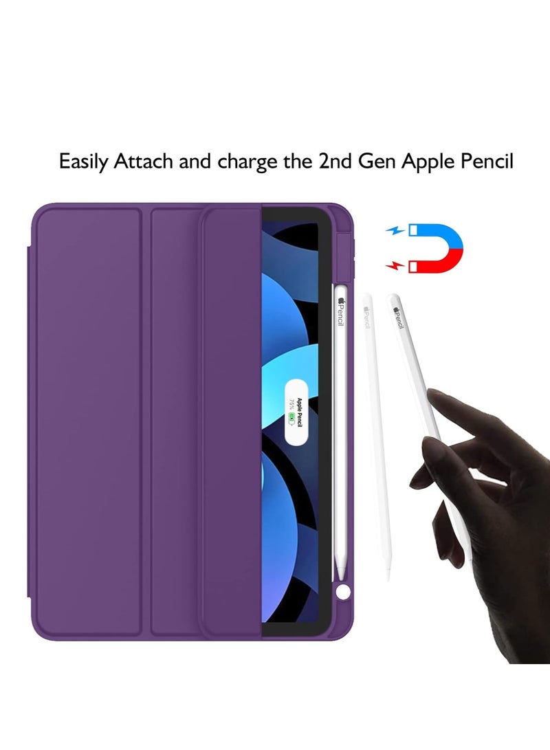 ELTRAZONE Dark Purple Smart Case for iPad Air – Fits 6th Gen 11-Inch (2024), 5th & 4th Gen 10.9-Inch (2022/2020), Touch ID Support & Auto Wake/Sleep - Image 2