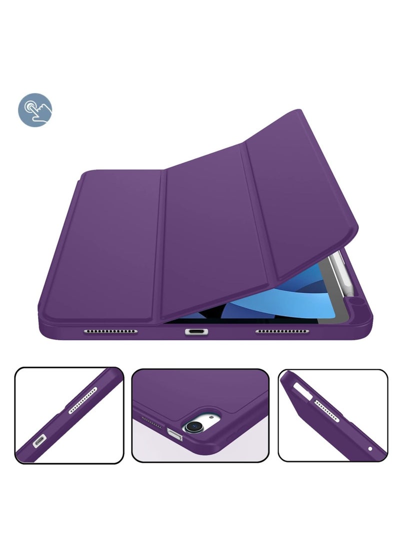 ELTRAZONE Dark Purple Smart Case for iPad Air – Fits 6th Gen 11-Inch (2024), 5th & 4th Gen 10.9-Inch (2022/2020), Touch ID Support & Auto Wake/Sleep - Image 4