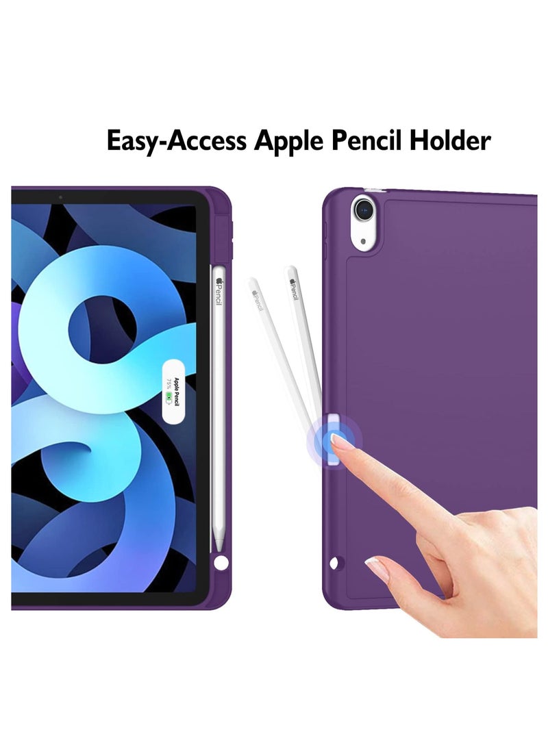 ELTRAZONE Dark Purple Smart Case for iPad Air – Fits 6th Gen 11-Inch (2024), 5th & 4th Gen 10.9-Inch (2022/2020), Touch ID Support & Auto Wake/Sleep - Image 3