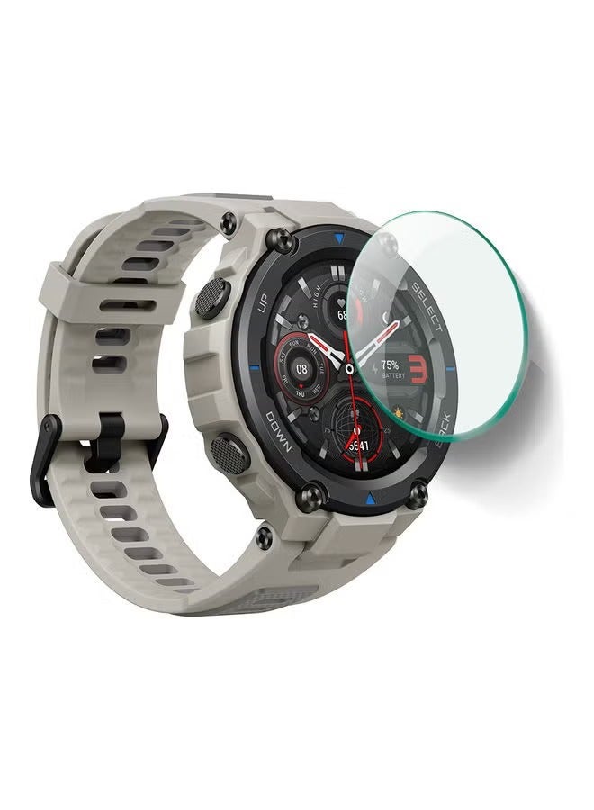 PROMASS Tempered Glass Screen Protector For Amazfit T-Rex Pro Smartwatch Clear - Image 2