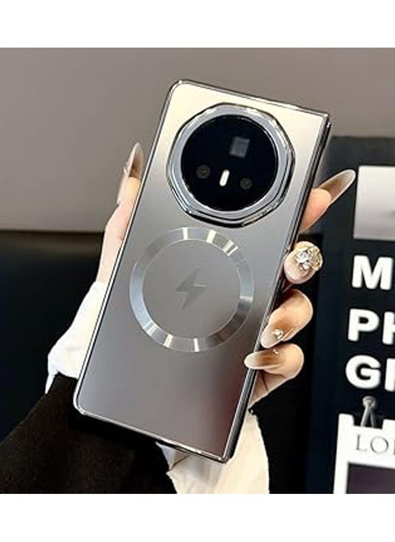 general Case for Honor Magic V3 (2024),Electroplated Frosted Magnetic Folding Phone Case,Compatible with Wireless Charging,Ultra-thin Anti-fall Shockproof Protective Cover