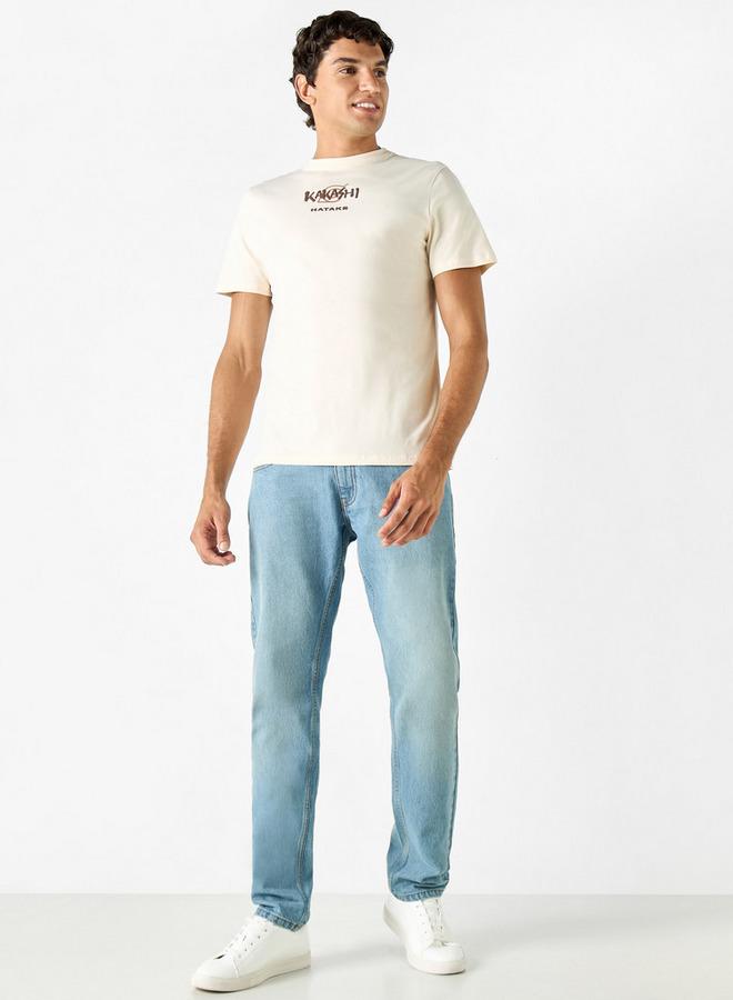 اس بي كاركترز تيشيرت بياقة ضيقة وأكمام قصيرة وطبعات - Image 2