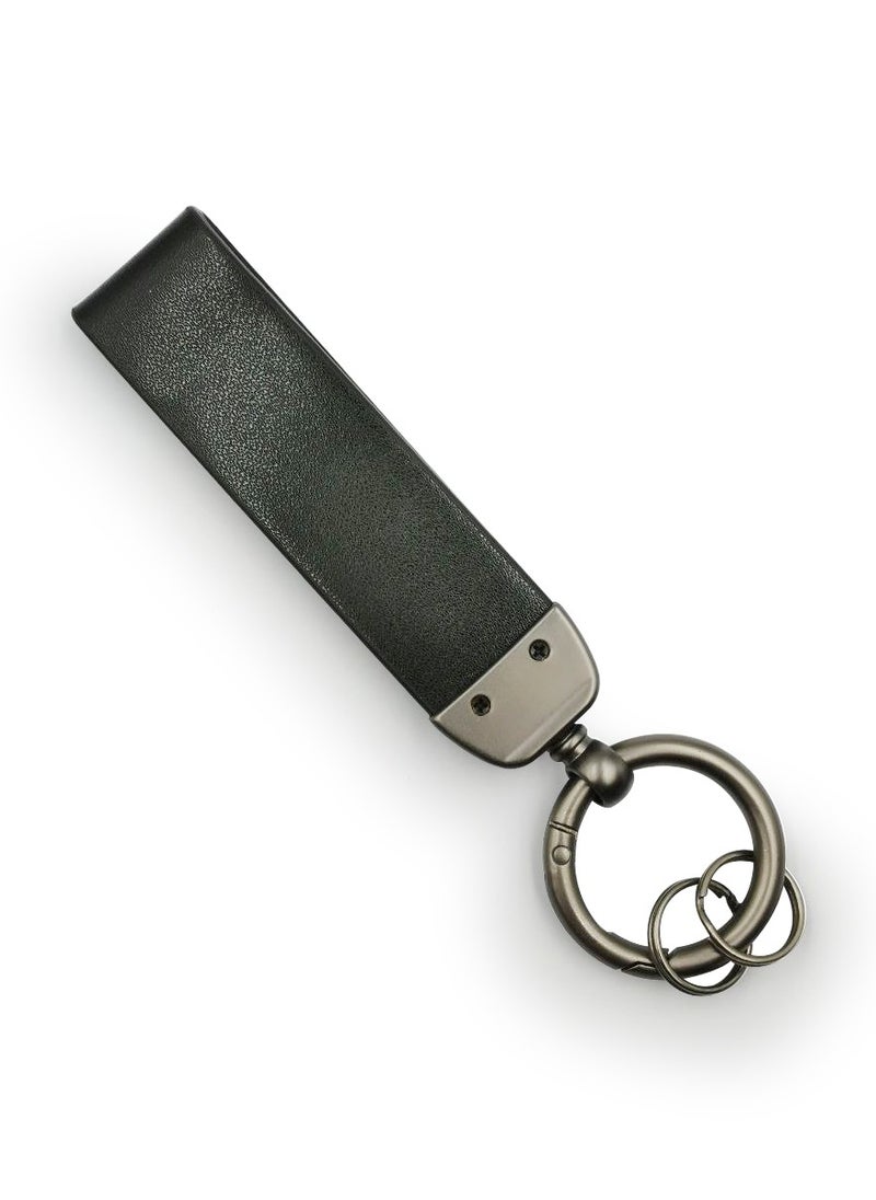 Ford - Premium Leather Keychain FORD Metal Ring Car Key Chain - Image 1
