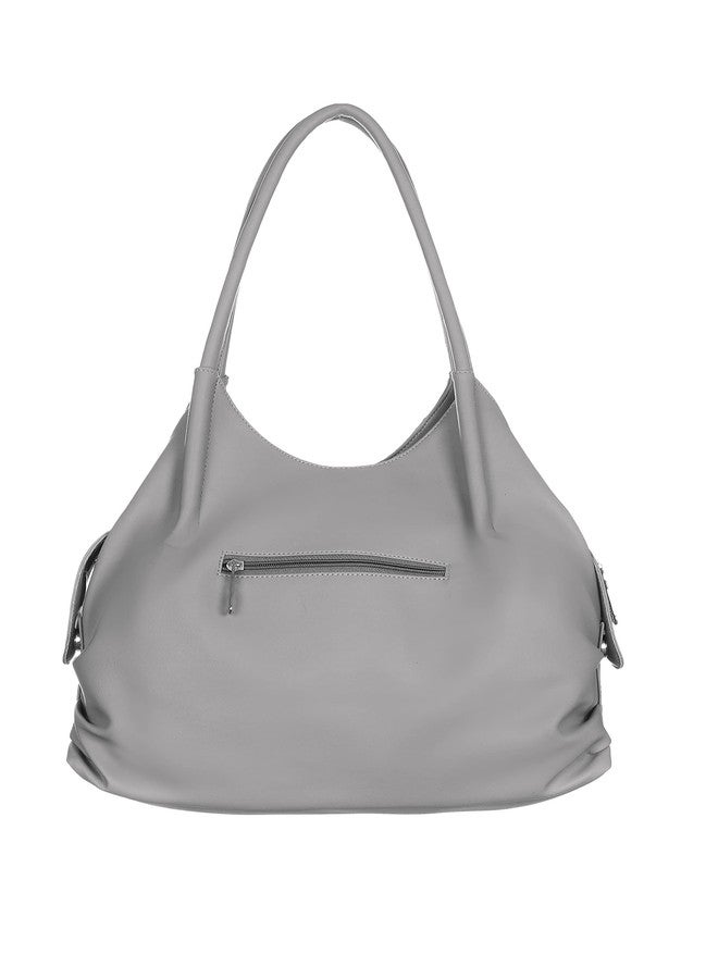 creeper Women's Handbag/Shoulder bag With 3 Zipper Pocket (Grey) - Image 2