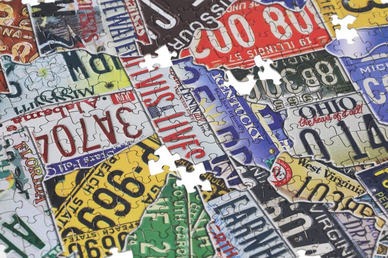 TDC Games USA License Plate Map 1000 Piece Jigsaw Puzzle in the Shape of the US - 31 inches long - Cool Wall Art - Image 5
