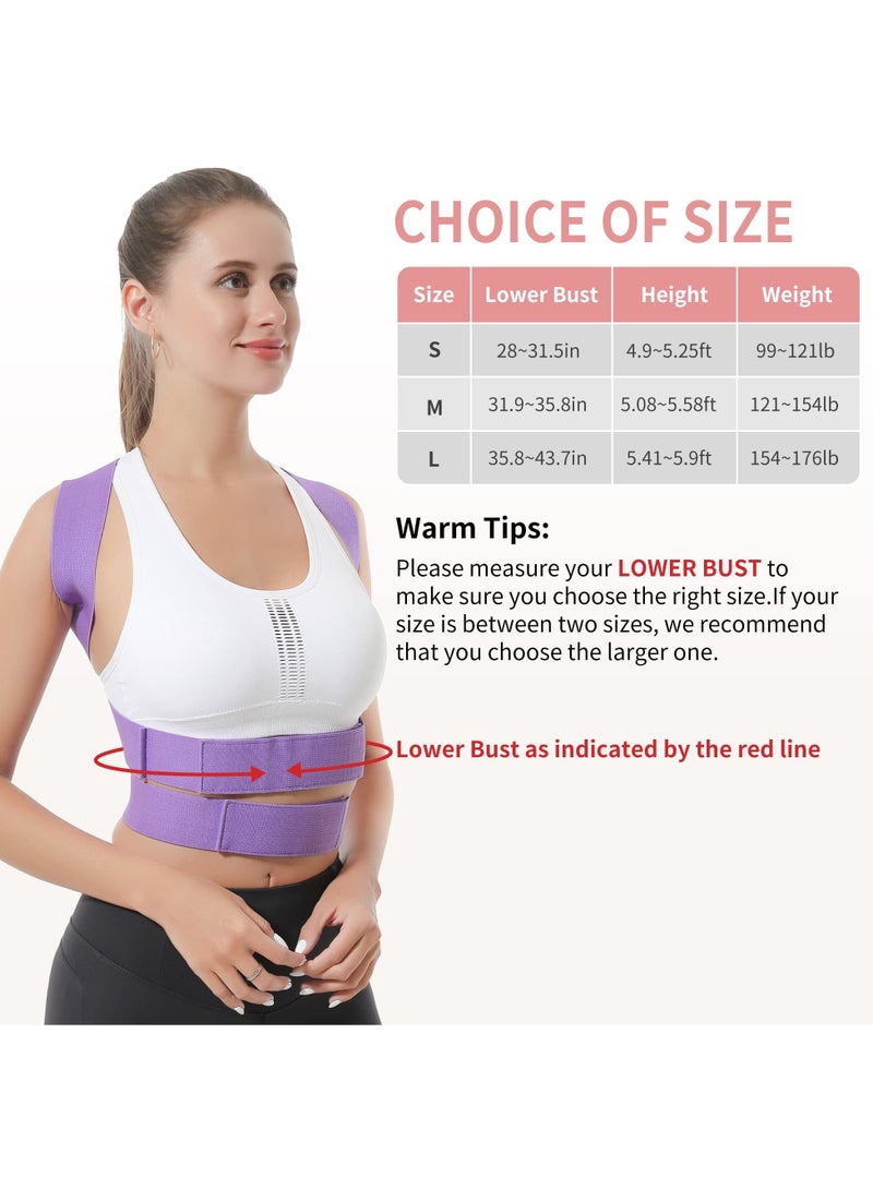 Excefore Posture Corrector for Women and Men, Adjustable Breathable Back Straightener, Back Brace for Clavicle Support, Relax Neck, Shoulder, and Upper Back (M, 31"-35") - Image 4