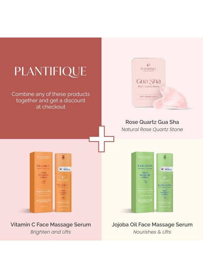 Plantifique - Rose Quartz Gua Sha Tool – Anti-Aging Face Massager & Jawline Shaper for Skincare Routine – Facial Massage & Skin Care Gift - Image 1