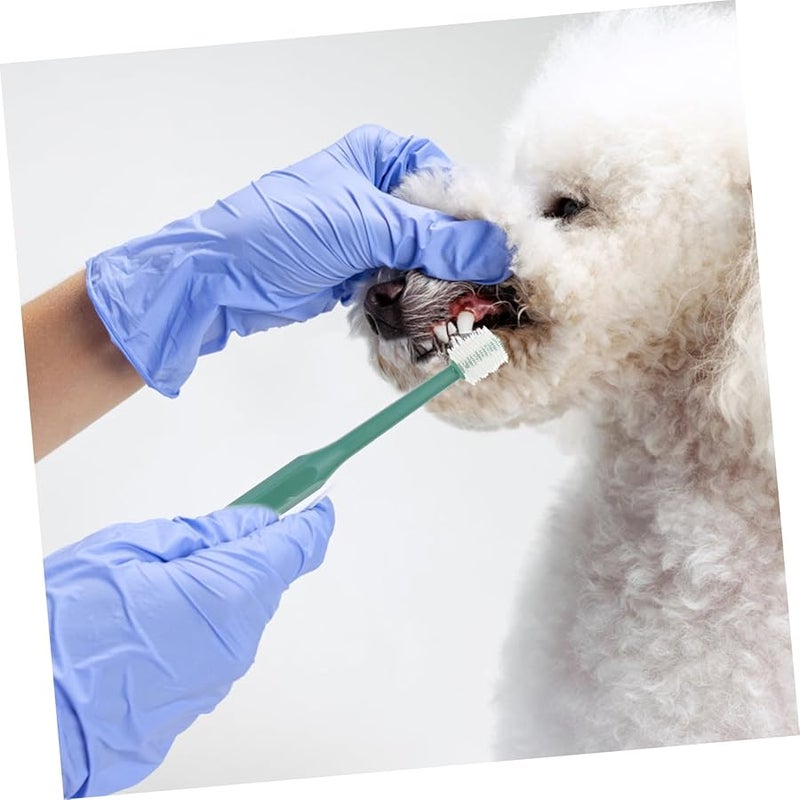 فرشاة أسنان ناعمة للحيوانات الأليفة 2 قطعة للكلاب الصغيرة والقطط - منظف أسنان وفم فعال - Image 4