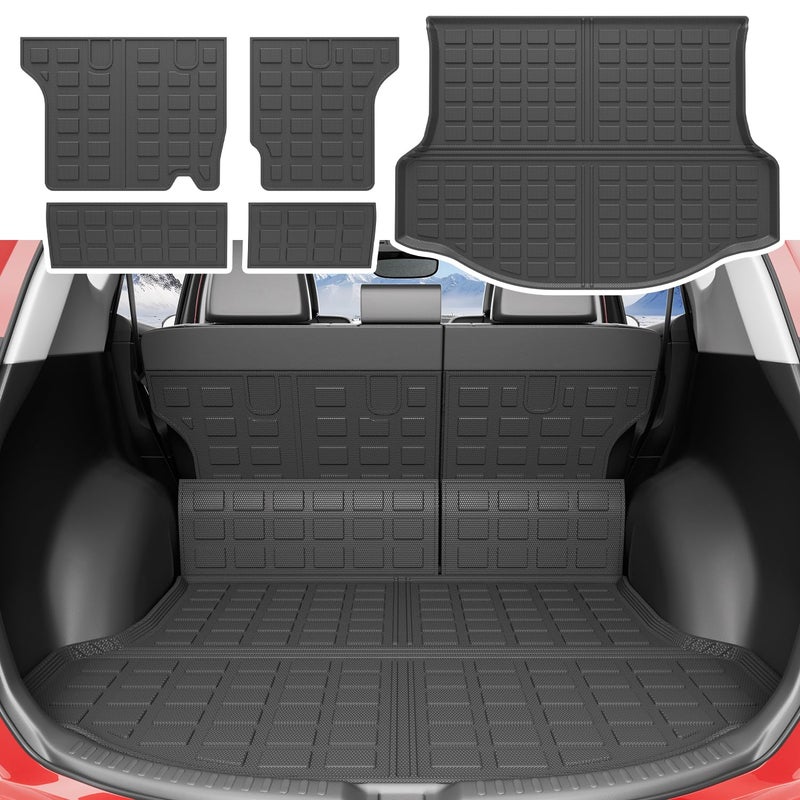Xipoo Cargo Liner Compatible with 20132018 Toyota RAV4 Rear Trunk Mat Backrest Mat Car Cargo Mat Replacement for 20132018 Toyota RAV4 Accessories Fit 1318 RAV4Rear Trunk MatBackrest Mat