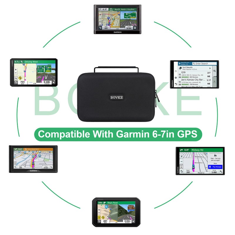 BOVKE Hard GPS Case for 6-7 Inch TomTom Sat Nav Go Advanced Professional 2nd generation Camper Max 2nd gen Classic 2nd Navigator Expert Discover 6200, Garmin DriveSmart 76 66, Dezl LGV 710 610, Black - Image 3