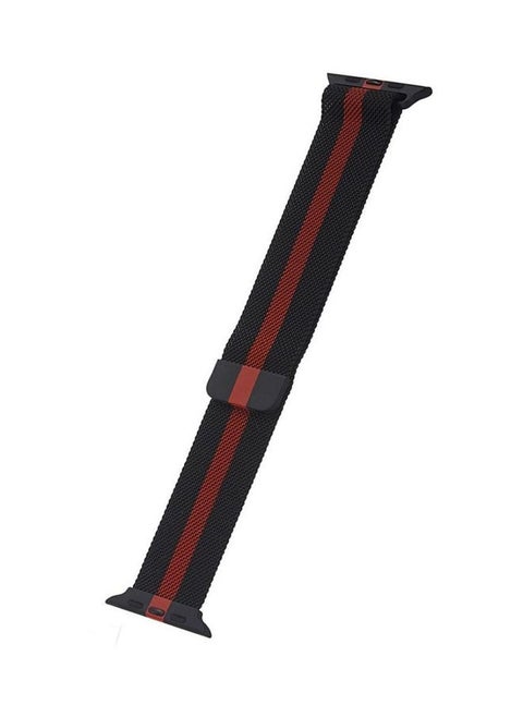 Replacement Stainless Steel Band For Apple Watch Series 3/2/1 Red/Black