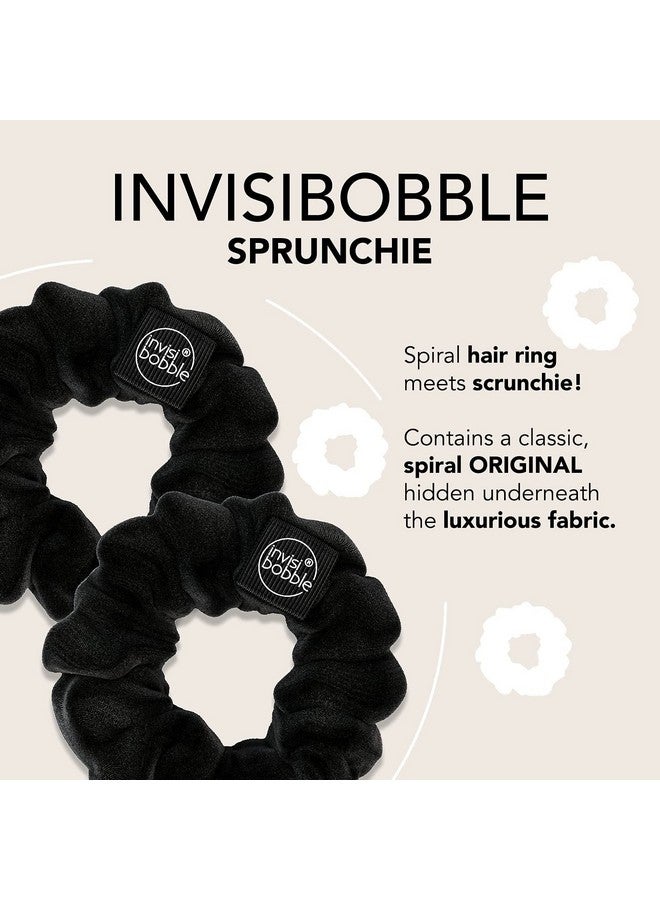 إنفيزيبوبل حلقة شعر حلزونية من إنفيزيبوبل - أسود حقيقي - قطعتان - سوار أنيق من سكرانشي، إكسسوارات ملفوفة بمقبض مرن قوي للنساء - لطيفة على الفتيات والمراهقات والشعر الكثيف - Image 2