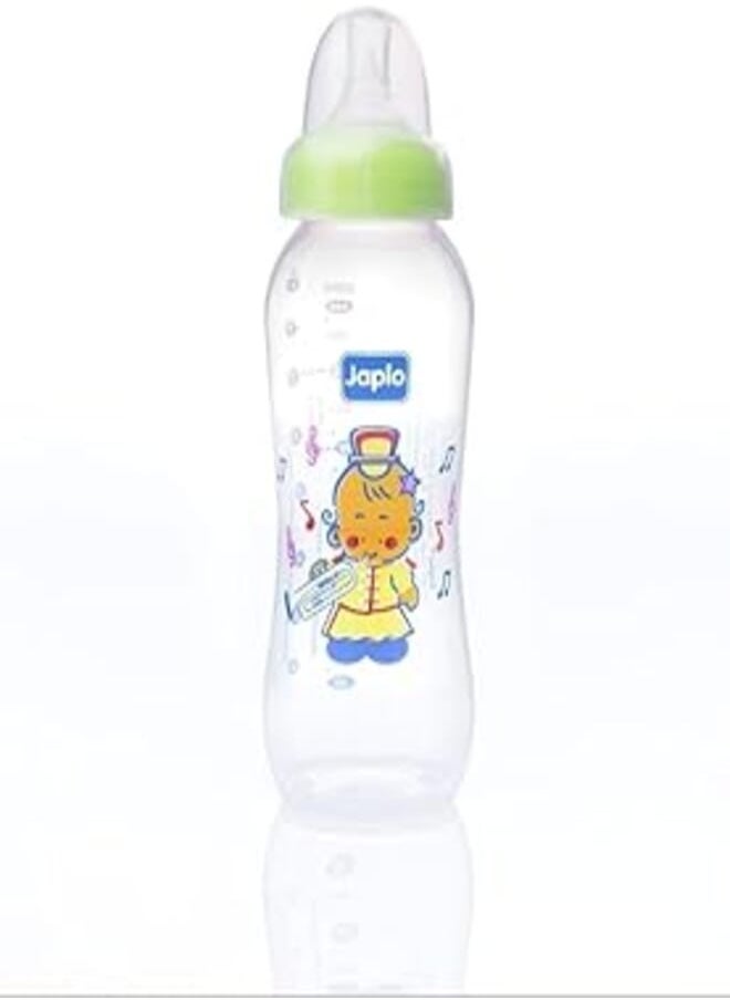 Japlo Japlo Streamline baby feeding Bottle with Anti-colic nipple & Lukewarm water mixer size 250 ml - green colour 