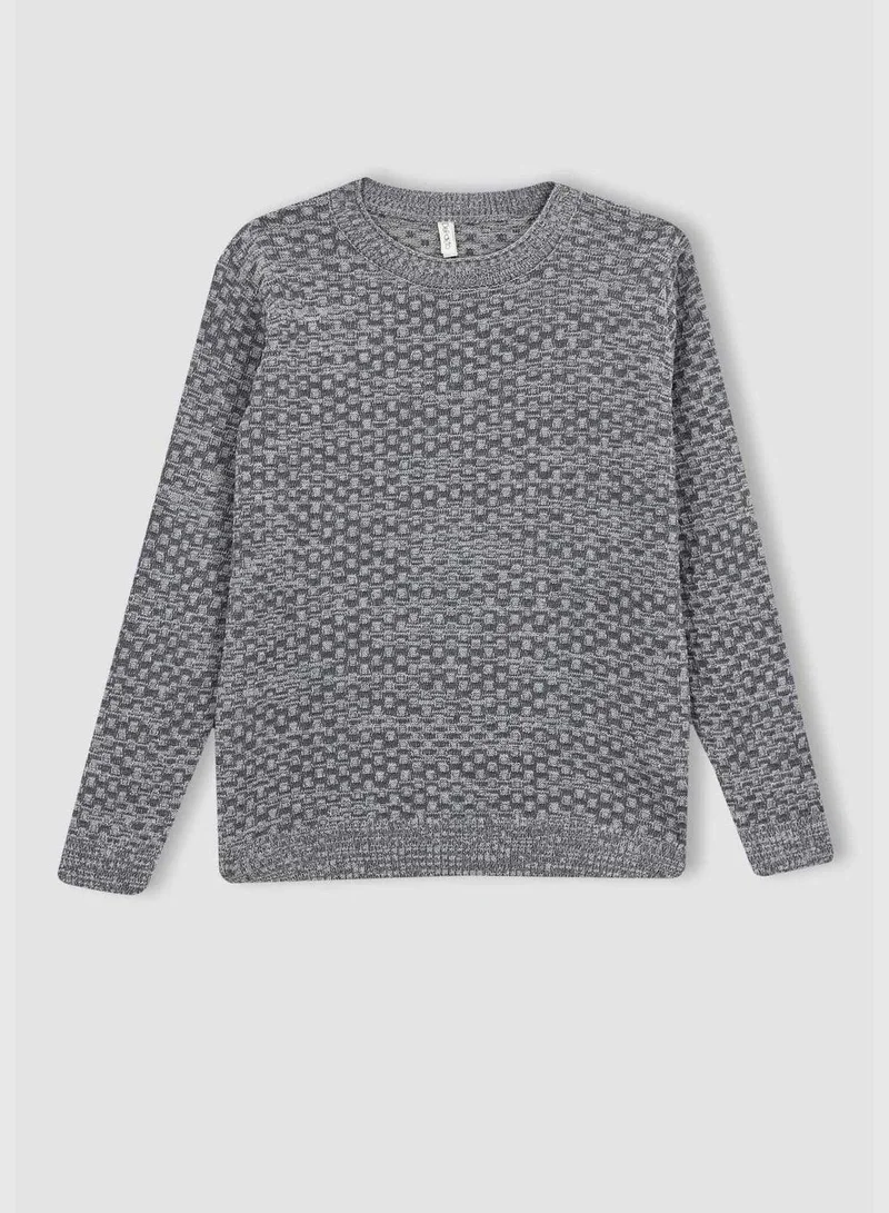 DeFacto Boy Crew Neck Long Sleeve Tricot Pullover