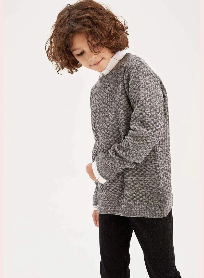 DeFacto Boy Crew Neck Long Sleeve Tricot Pullover