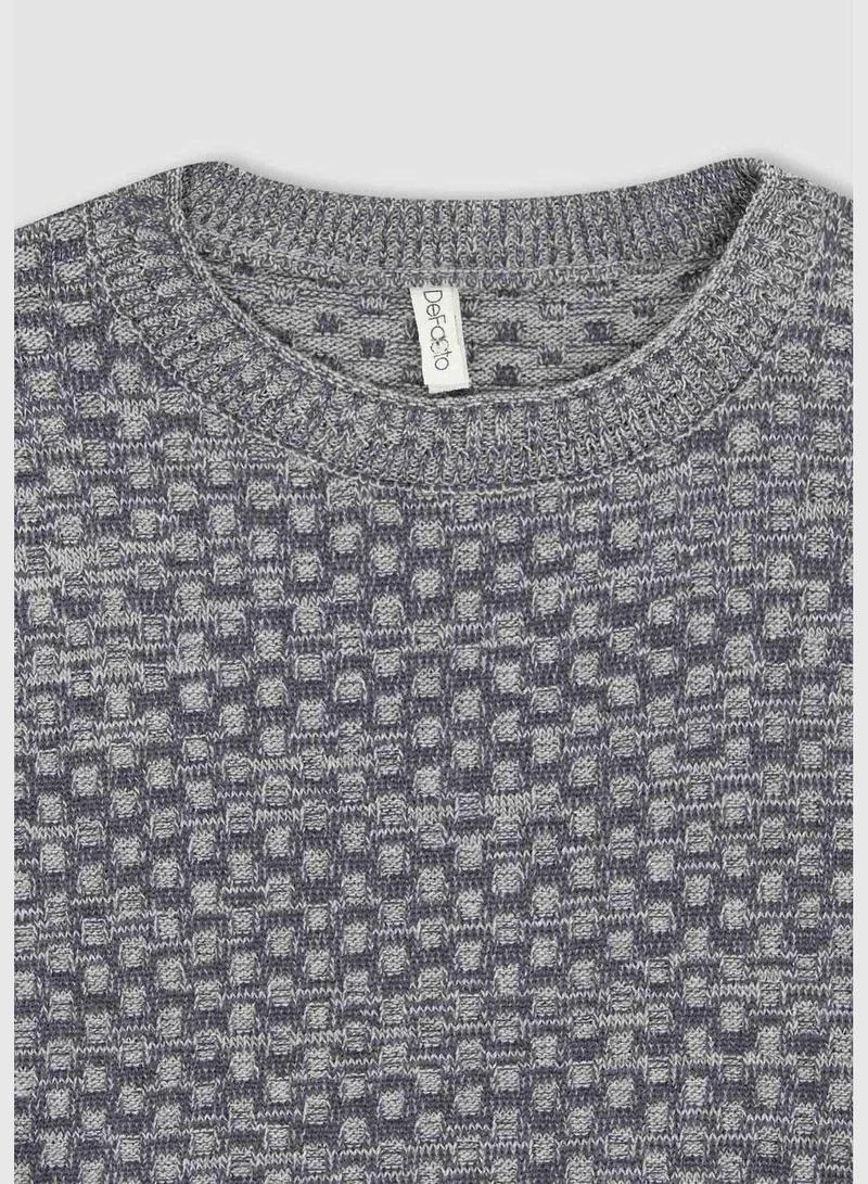 DeFacto Boy Crew Neck Long Sleeve Tricot Pullover