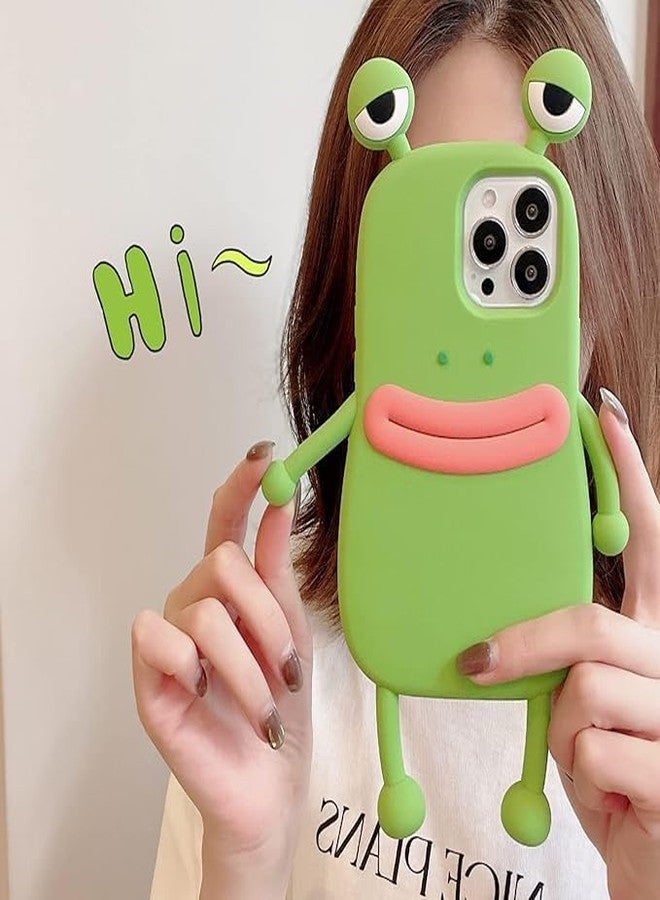 SGVAHY Cute iPhone 16 Plus Case Unique Protective Case Kawaii Funny Cartoon Frog Soft Silicone Rubber Shockproof Cover for Girls Women - Image 5