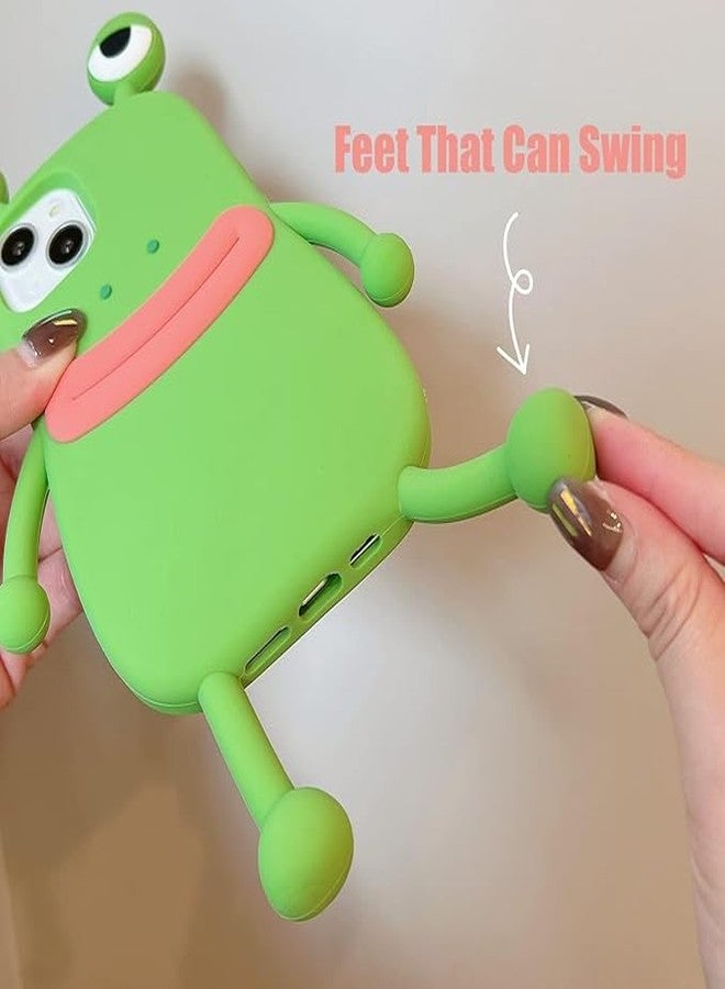 SGVAHY Cute iPhone 16 Plus Case Unique Protective Case Kawaii Funny Cartoon Frog Soft Silicone Rubber Shockproof Cover for Girls Women - Image 4