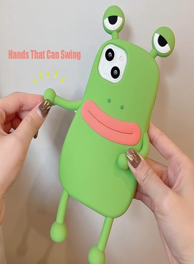 SGVAHY Cute iPhone 16 Plus Case Unique Protective Case Kawaii Funny Cartoon Frog Soft Silicone Rubber Shockproof Cover for Girls Women - Image 2