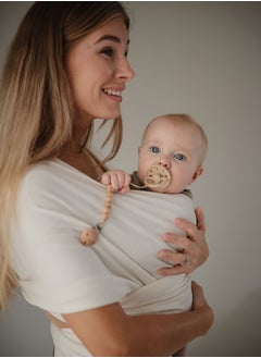 FRIGG Pack Of 2 Moon Phase Silicone Baby Pacifier 6-18M, Cream/Croissant - Size 2  - Image 3