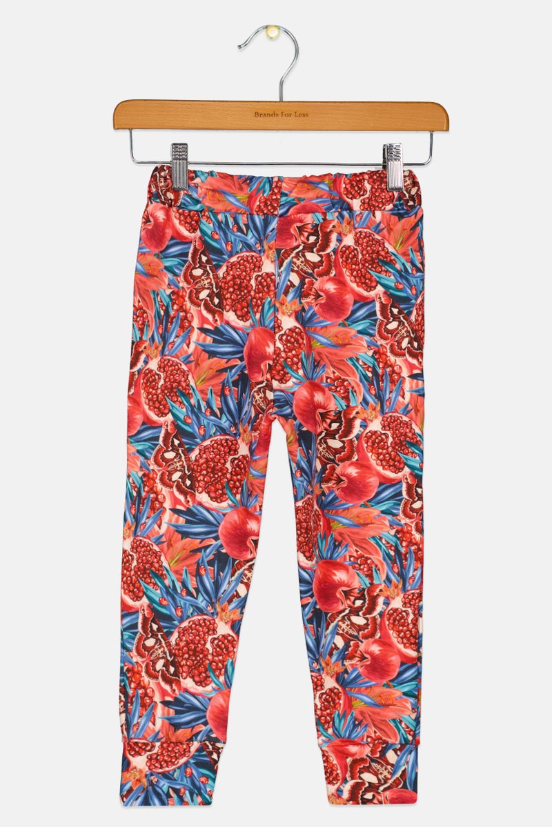 Hey Popinjay Kids Boy Floral Print Jogger Pants, Multicolor - Image 3