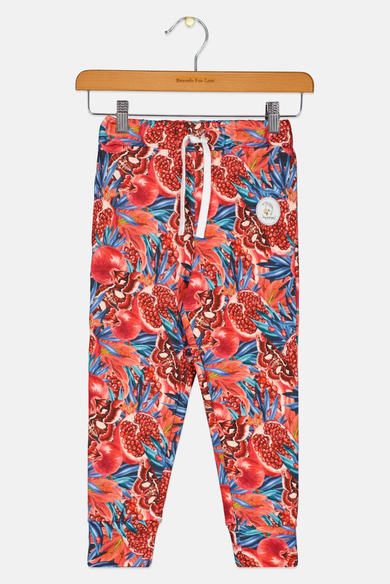 Hey Popinjay Kids Boy Floral Print Jogger Pants, Multicolor - Image 2
