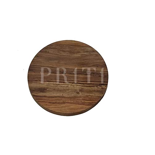 Priti Elegant White Round Coffee Table with Gold Geometric Metal Legs and Durable Engineered Wood top for Luxury Apartment and Lounge Decor - Image 3