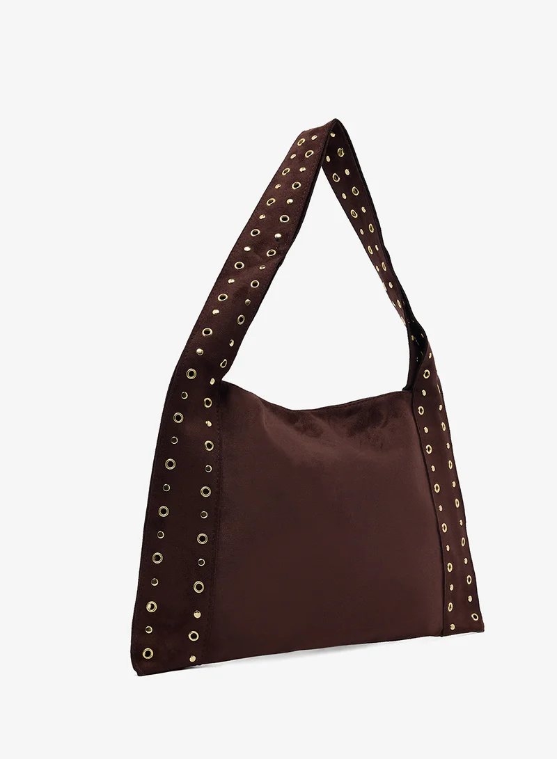 Ginger Metal Embellished Slouch Tote