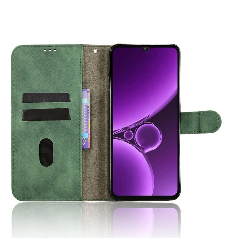 إيروريكس جراب هاتف جلدي قابل للطي مغناطيسي لهاتف Oukitel C59 Pro (أخضر) - Image 4