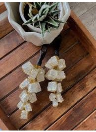 REBUY Selenite Hanging Ornament Tourmaline Rough Chunks Hanger for Protection by REBUY  - Image 2