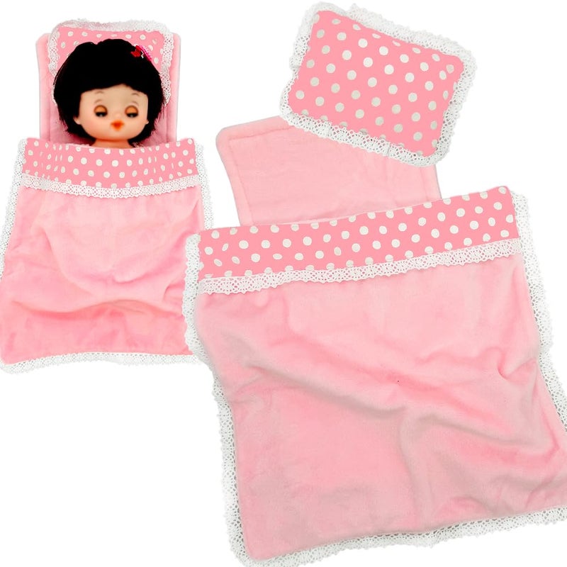 Ferberbears Baby Doll Accessories Doll Bedding Kit Playset Soft Blanket Mattress Pillow Fits 812 Inches Doll for Girls Dollhouse Gifts - Image 2