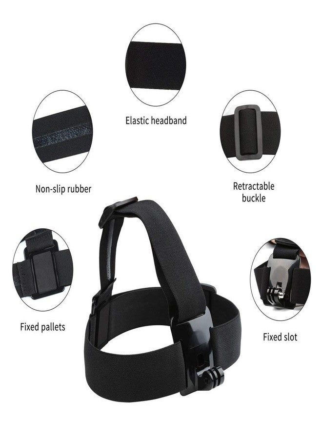 OAHU® GoPro Head Strap Mount with Go Pro Mount for GoPro Hero 8 7 6 5 4 3 3+ Session Xiaoyi SJCAM and All Action Camera (Black) - Image 3
