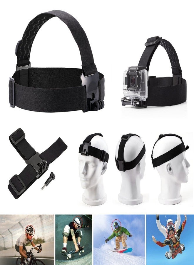 OAHU® GoPro Head Strap Mount with Go Pro Mount for GoPro Hero 8 7 6 5 4 3 3+ Session Xiaoyi SJCAM and All Action Camera (Black) - Image 4