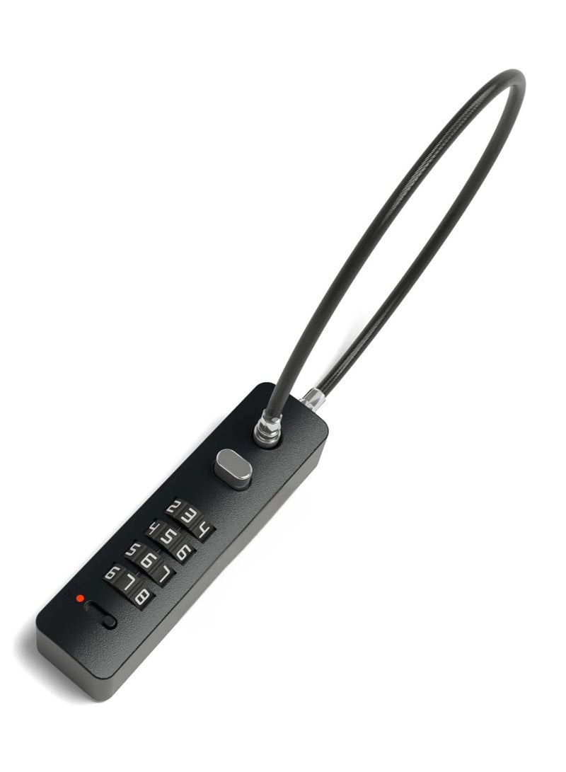 Combination Lock, 4 Digit Password Cable Lock for Bicycle Scooter Motorcycle Helmet Anti-Theft, About 30.0cm Cable Chain, Combination Travel Lock with Password for Luggage, Refrigerator, Fence Door, Cabinet, Locker - Image 1