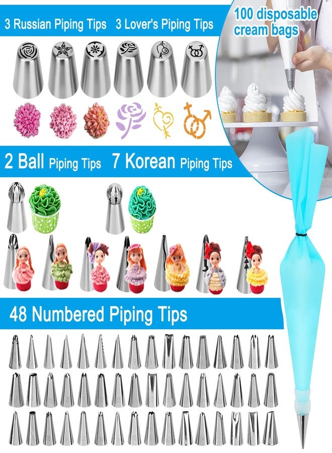 Ranchitel Cake Decorating Kit, 748 Pcs Cake Decorating Supplies with 3 Springform Pans Cake Carrier Turntable Cupcake Liners Cake Topper Piping Bags Tips for Beginner Professional Easter mom Gifts - Image 4