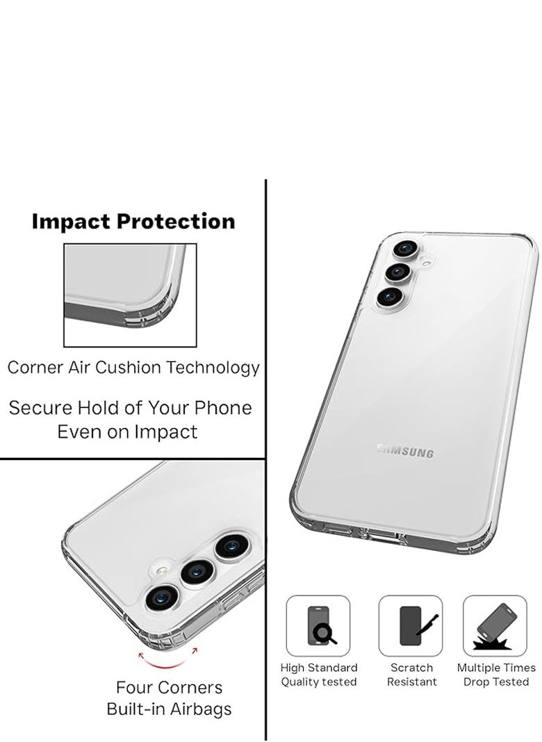 Wtech Samsung Galaxy S24 5G 2024 Airbag Case Series Premium Transparent Airbag Shockproof Anti-Yellowing With Free Iron Plate Case Cover - Clear  - Image 3