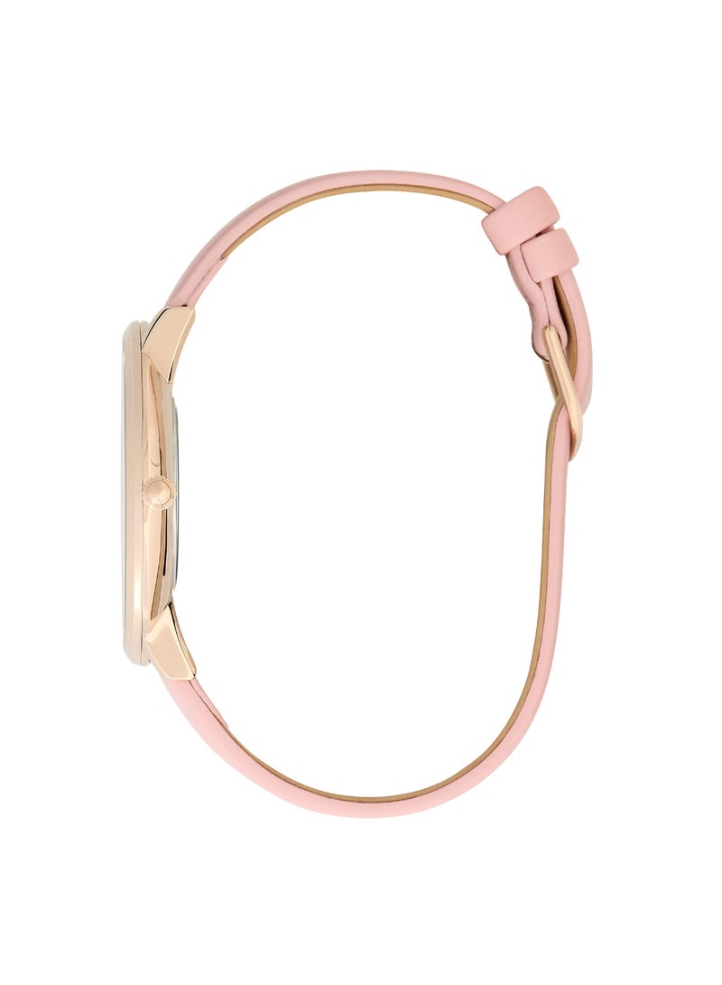 OLIVIA BURTON ساعة أوليفيا بورتون النسائية ذات العلبة الوردية التناظرية - 24000069 - Image 4