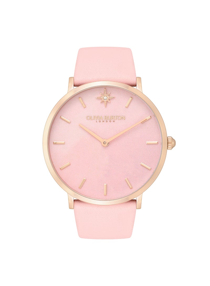 OLIVIA BURTON ساعة أوليفيا بورتون النسائية ذات العلبة الوردية التناظرية - 24000069 - Image 1
