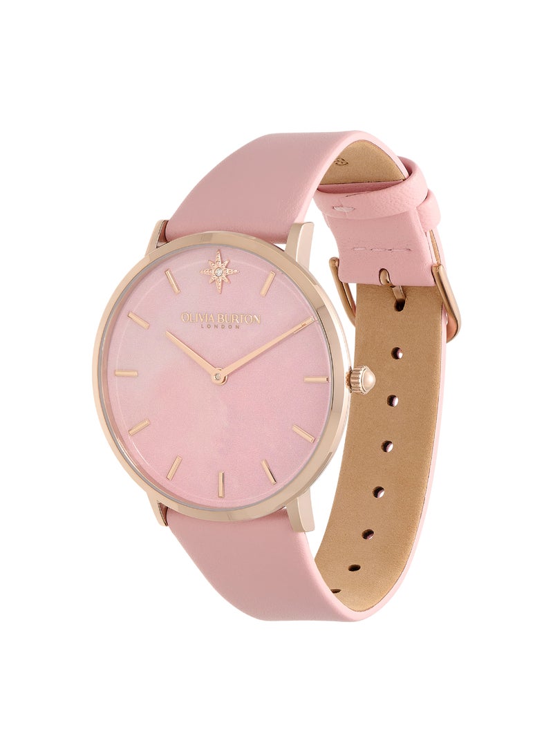 OLIVIA BURTON ساعة أوليفيا بورتون النسائية ذات العلبة الوردية التناظرية - 24000069 - Image 2