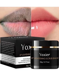 Yoxier Lip Scrub For Dry Lips 20G ，Lighten Dark Lips For Men Women Natural Balm Moisturizer Exfoliator Sleeping ，Lip Exfoliator And Moisturizer For Dry Chapped Lips ﻿  - Image 1