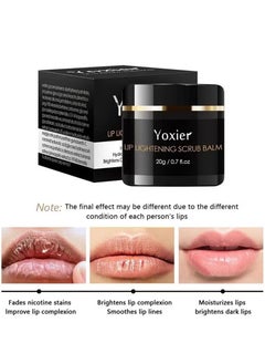 Yoxier Lip Scrub For Dry Lips 20G ，Lighten Dark Lips For Men Women Natural Balm Moisturizer Exfoliator Sleeping ，Lip Exfoliator And Moisturizer For Dry Chapped Lips ﻿  - Image 2